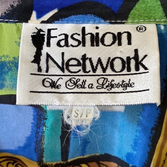 VINTAGE Fashion Network 100% silk blouse - Picture 2 of 11